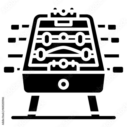 Foosball Table icon vector image. Can be used for Bowling.