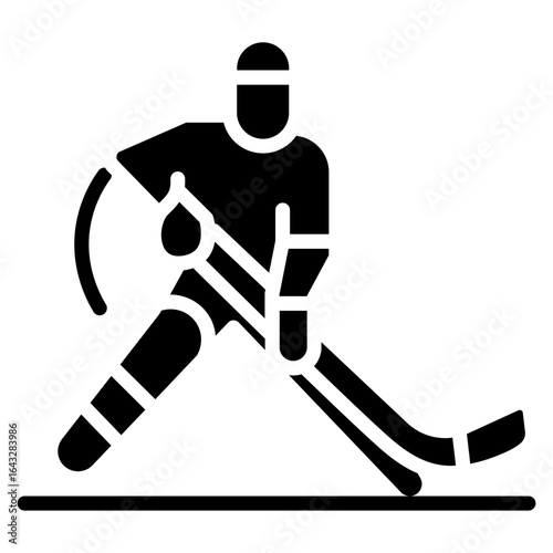 Hockey icon vector image. Can be used for Bowling.