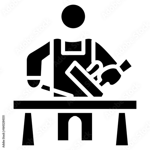 Carpenter icon vector image. Can be used for Diversity.