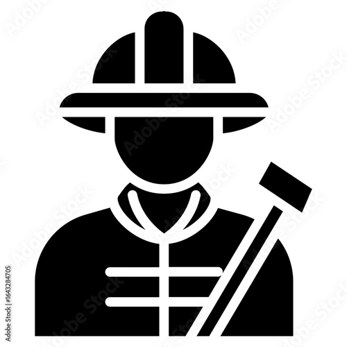 Firefighter icon vector image. Can be used for Diversity.