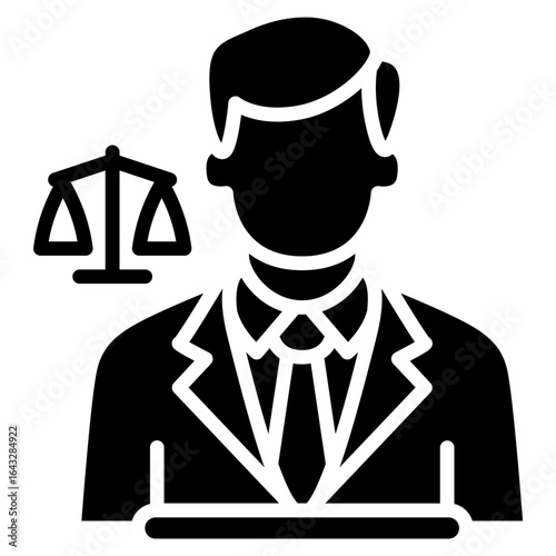 Lawyer icon vector image. Can be used for Diversity.
