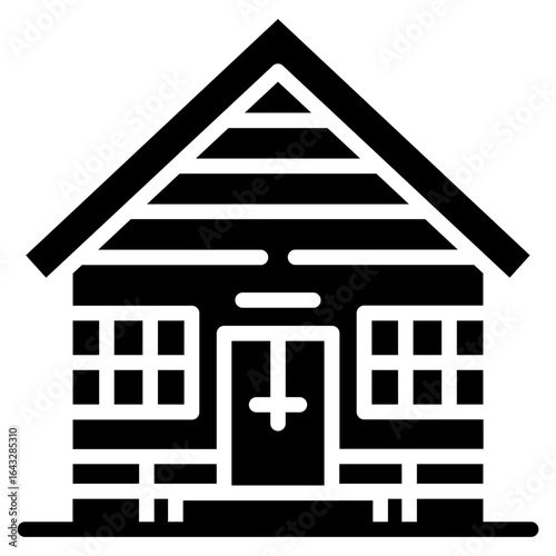 Bungalow icon vector image. Can be used for Beach Resort.