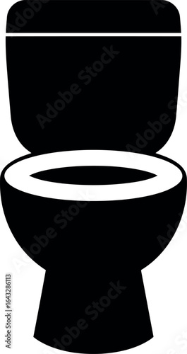 Modern black toilet icon