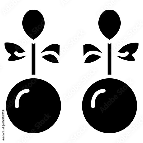 Earrings icon vector image. Can be used for Luxury.