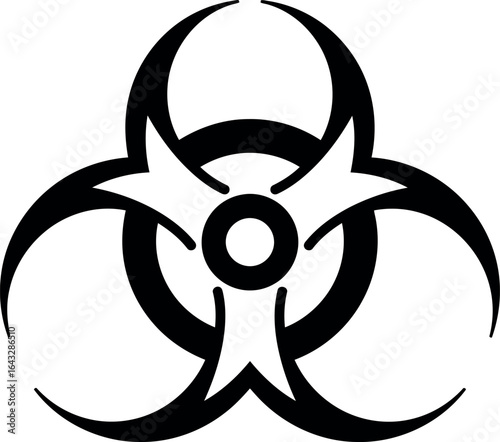 Biohazard symbol danger sign warning icon