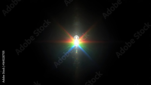 Wallpaper Mural Central light flare with rainbow effect against a dark background. Torontodigital.ca