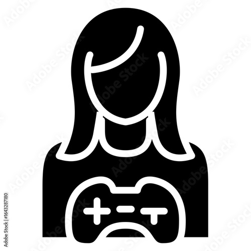 Lady Player icon vector image. Can be used for Volleyball.