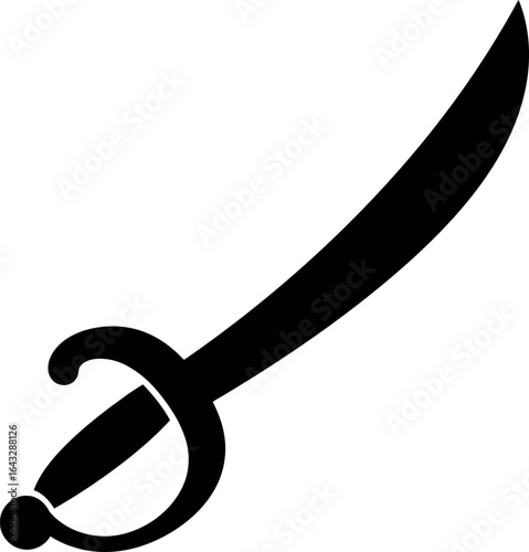 Pirate cutlass sword silhouette
