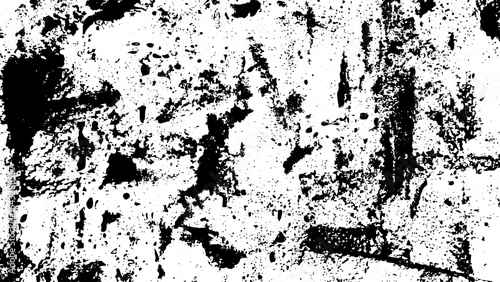 Wallpaper Mural Vector grunge overlay. Paint texture with spray effect and drop ink splashes. Torontodigital.ca