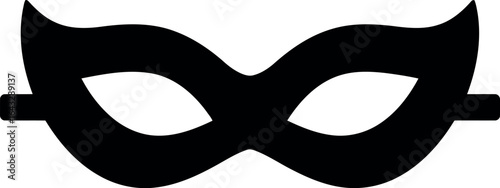 Black masquerade mask icon