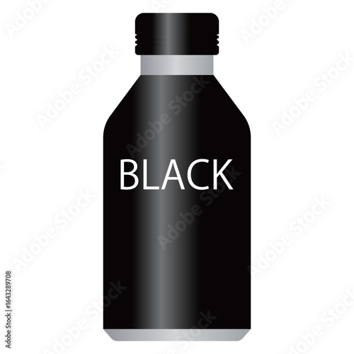 缶コーヒー　ブラックコーヒー　イラスト　ベクター　黒