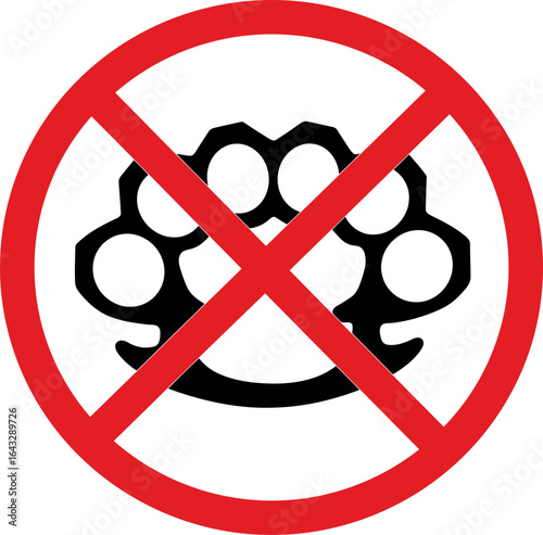 No brass knuckles symbol