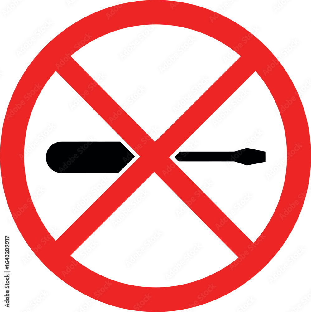 Obraz premium No screwdriver sign