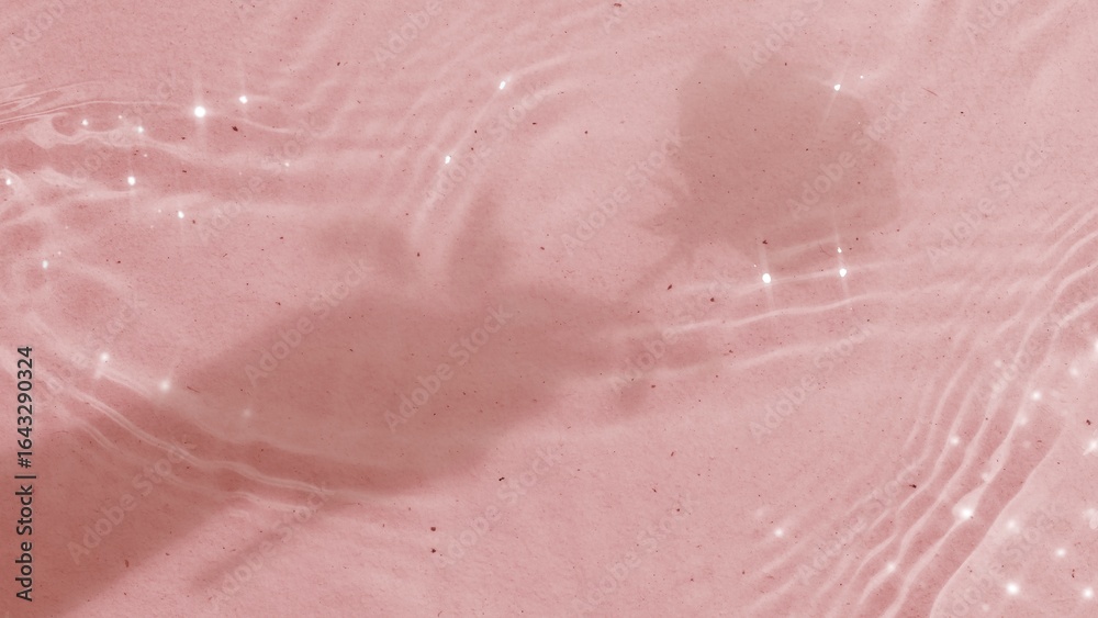 Fototapeta premium Pink sparkly water HD wallpaper, flower shadow aesthetic