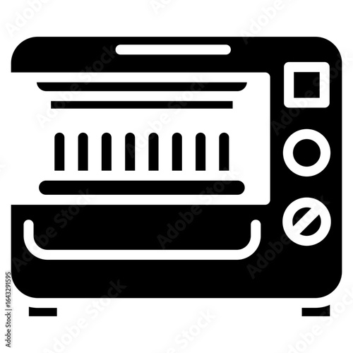 Withdrawal Starightening Machine icon vector image. Can be used for Mettalurgy.