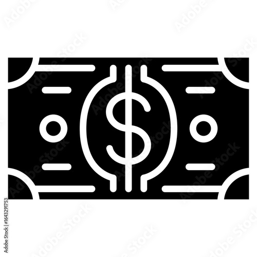 Dollar Bill icon vector image. Can be used for Trading.
