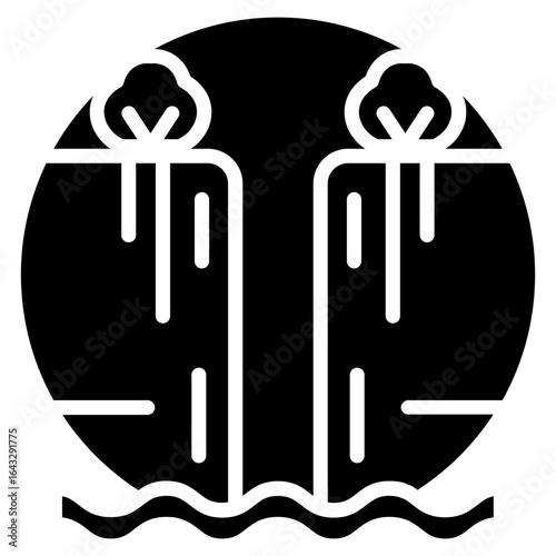 Downfall icon vector image. Can be used for Trading.
