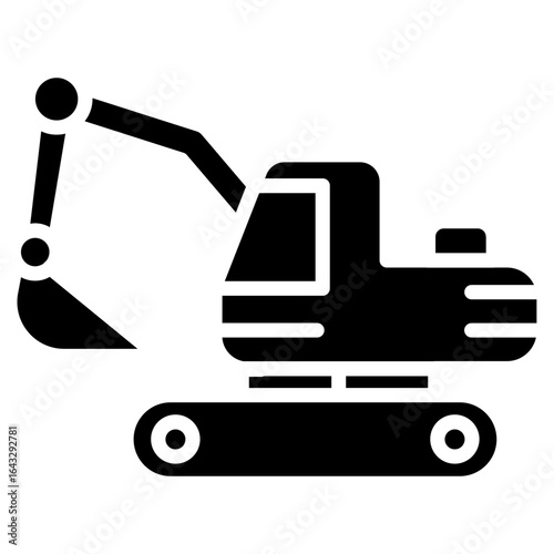 Excavator icon vector image. Can be used for Construction Tools.