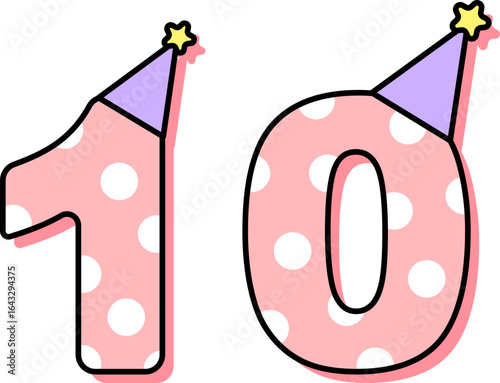 10th birthday number