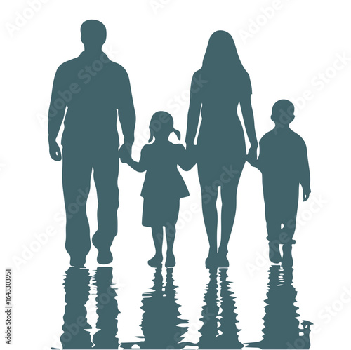 Stylized flat icons showing parent and child interaction, designed in grey on white. Ideal for mobile apps, childcare branding and emotional concept visuals