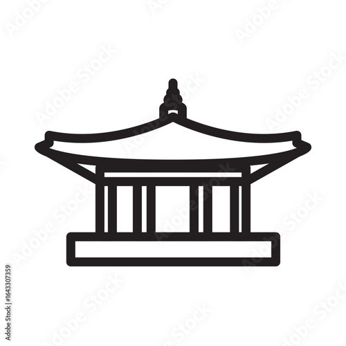 vector illustration of japanese temple