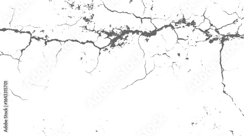 Grunge Textured Background in Black and White – Distressed Vintage Surface, High-Resolution Concrete Crack Texture transparent background.
