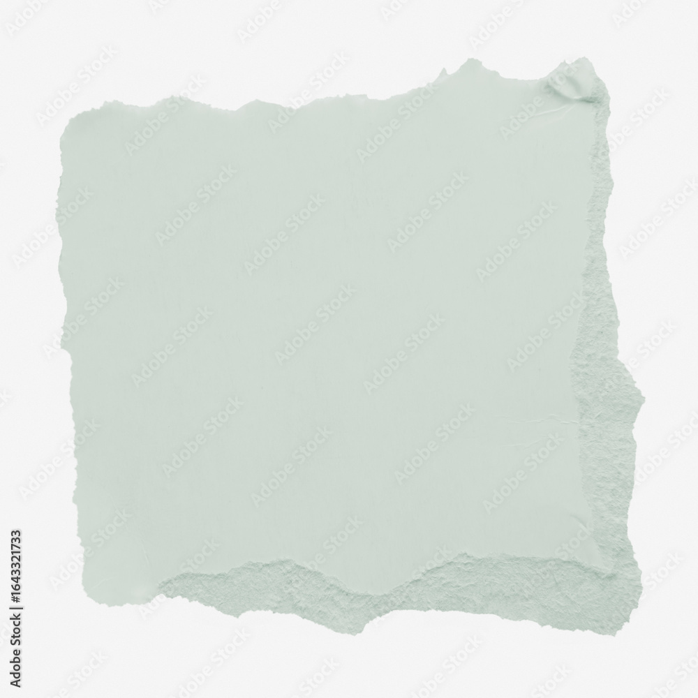 Obraz premium Green torn paper, journal collage element