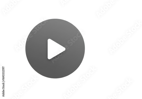 A simple gray circle with a white triangle play button icon, isolated on a transparent background Free Download A simple gray circle with a white triangle play button icon, isolated on a transparent background - GFXLoad
