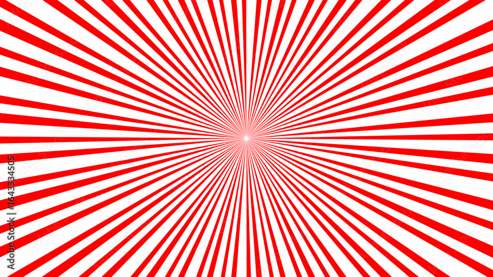 Fototapeta premium Abstract red radial burst pattern with dynamic lines spreading from the center, energetic and modern vector for backgrounds, posters, and graphic design
