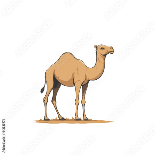 Vector illustration camel on white background