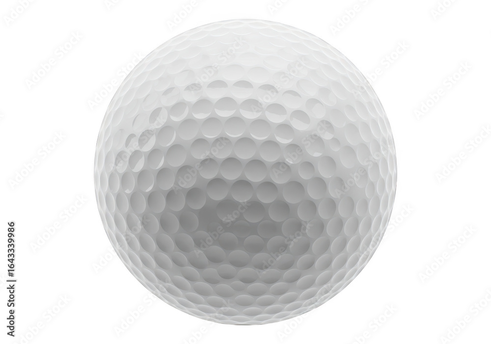 A closeup studio shot of a white golf ball with dimples, isolated on a transparent background, representing the sport of golf and its equipment A closeup studio shot of a white golf ball with dimples, isolated on a transparent background, representing the sport of golf and its equipment