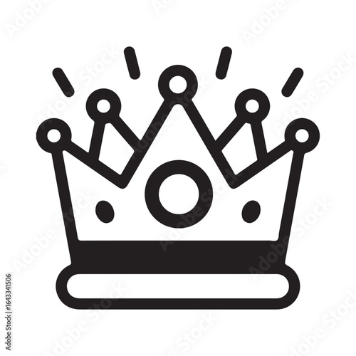 Golden crown vector illustration with royal and shopping cart theme