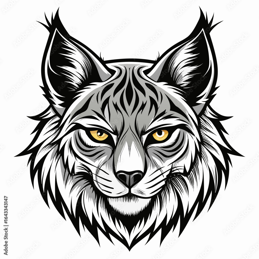 Fototapeta premium wolf head tattoo
