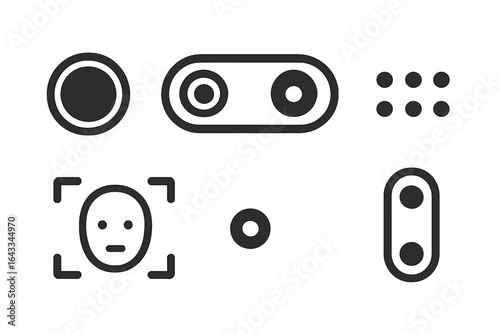 Graphic design elements for user interface controls in modern technology applications