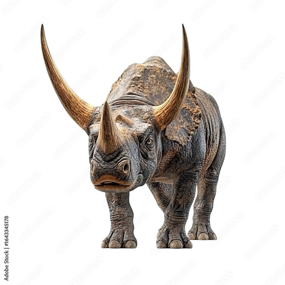 Fototapeta premium Powerful Prehistoric Rhino 3D Render