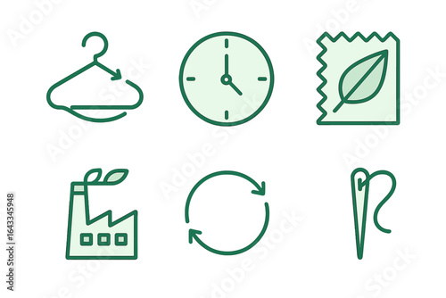 Icons representing sustainability, time management, and eco-friendly practices for mindful living