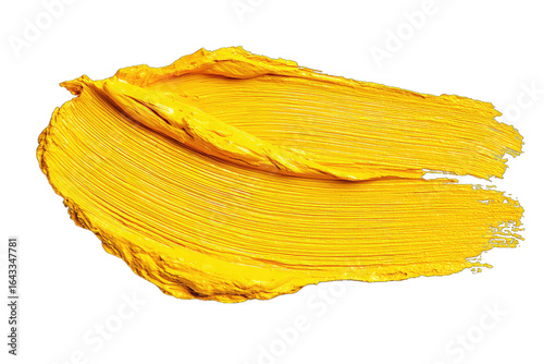 Bright yellow paint stroke