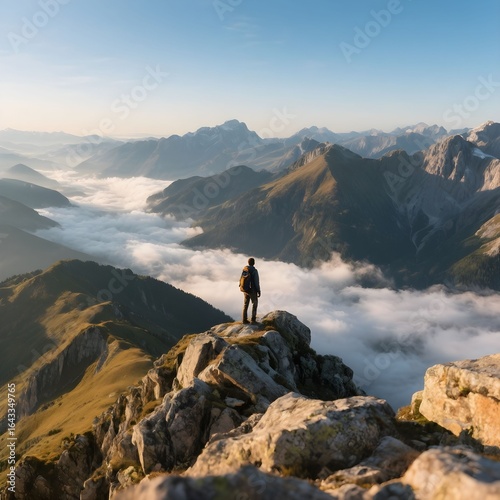 산정상에서바라본웅장한계곡풍경