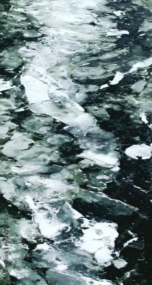 Obraz premium Abstract ice flow patterns
