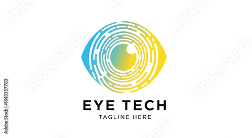 Eye tech logo design for vision clinic and optical company