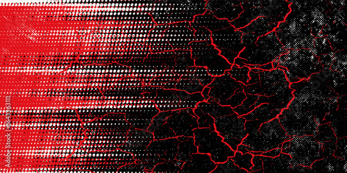 Car sticker wrap abstract banner sporty lines white, red and black grunge color combination brush thunder storm pattern motorsport racing.