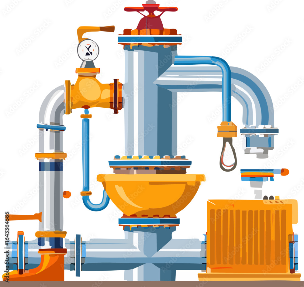 Fototapeta premium water pipe and valves