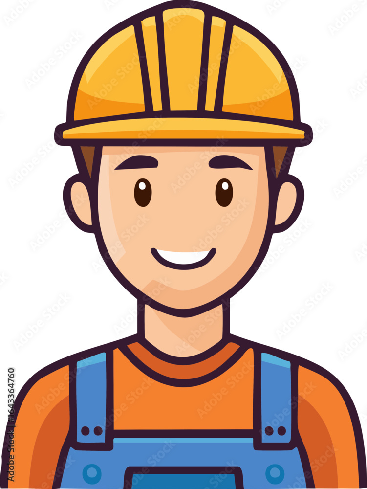 vector illustration of a builder vector illustration of a builder