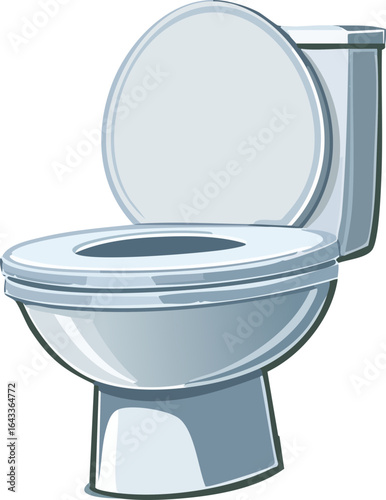 toilet bowl isolated on white