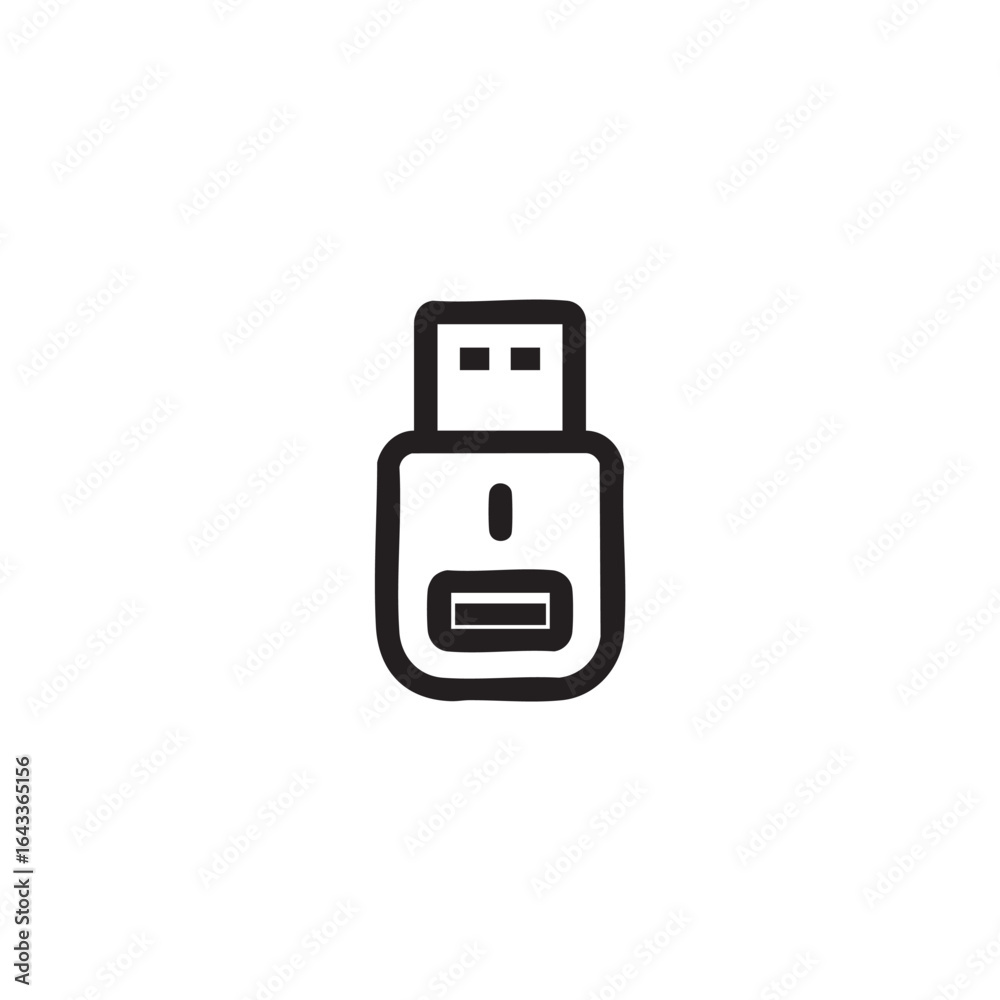 A simple icon of a USB flash drive. A simple icon of a USB flash drive.