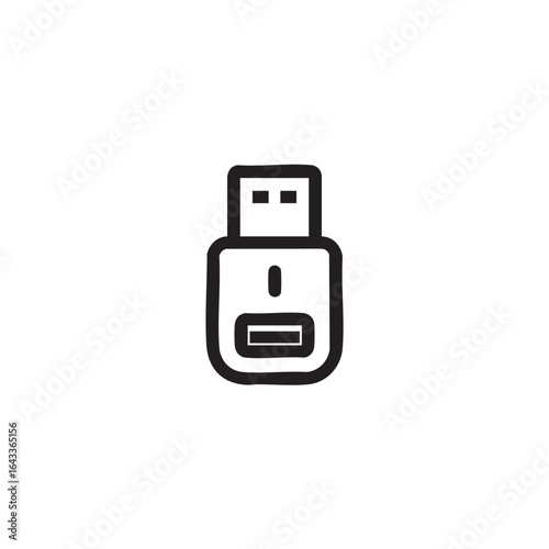 A simple icon of a USB flash drive.