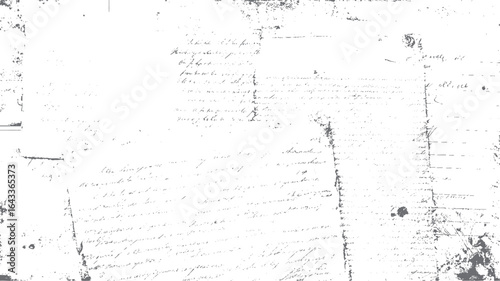 Seamless vintage handwritten paper texture background. Old manuscript with ink stains and aged surface. Antique document graphic design