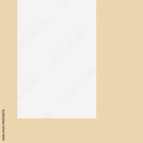 Beige frame, geometric shape vector