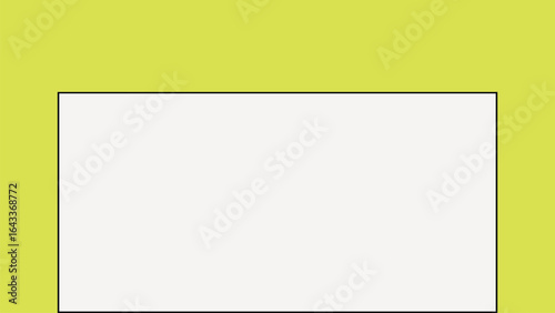 Lime green frame, white shape vector