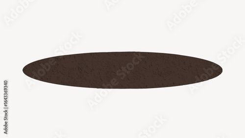 Brown abstract oval shape vector